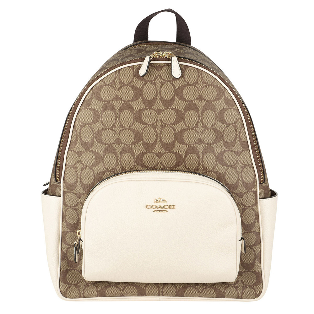Coach Signature Rucksack Brown White